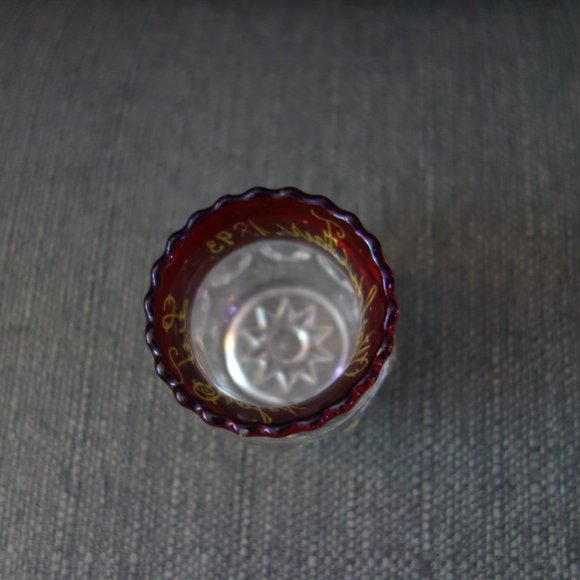 World's Fair 1893 Rub Red Flash Glass Toothpick Holder L.J. Drolen - Picture 5 of 11